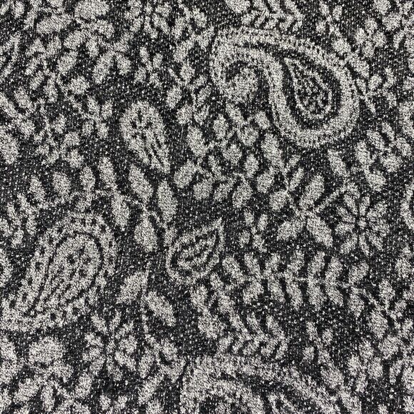 Lucky Brand Womens XL Black Gray Cold Shoulder Paisley Top Boho Flowy Romantic - Picture 3 of 16